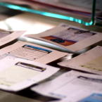 Image of pieces of paper used for an app design