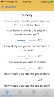 Conference App Post Sessin Survey